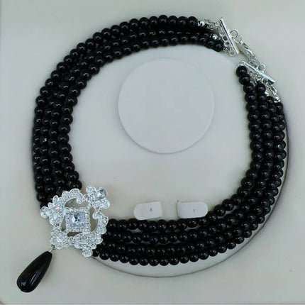 Multi Layers Strand Chokers Beaded Imitation Pearl Chains Necklace for Women Necklace Party Jewelry - FASHION SHEGOODS LLC