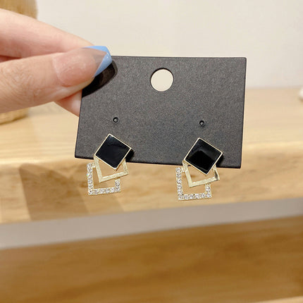 Geometric Hollow square Stud Earrings - FASHION SHEGOODS LLC
