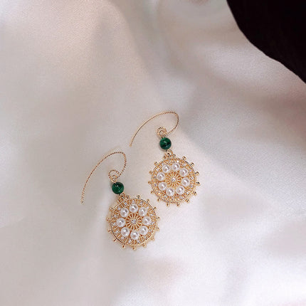 Retro Pearl Drop Earrings for Women