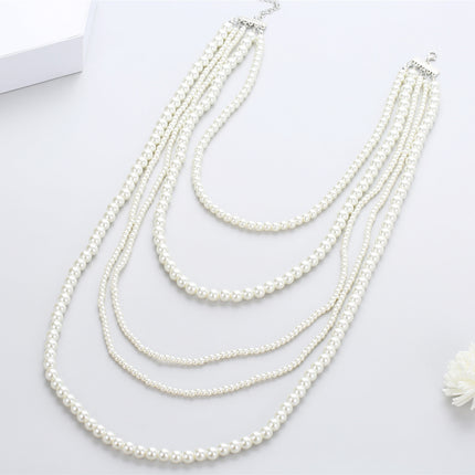 Imitation Pearl Necklace Long Size Beaded - FASHION SHEGOODS LLC