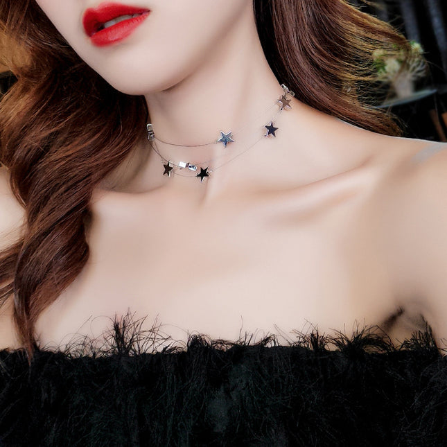 Star Link Layer Chain Necklace