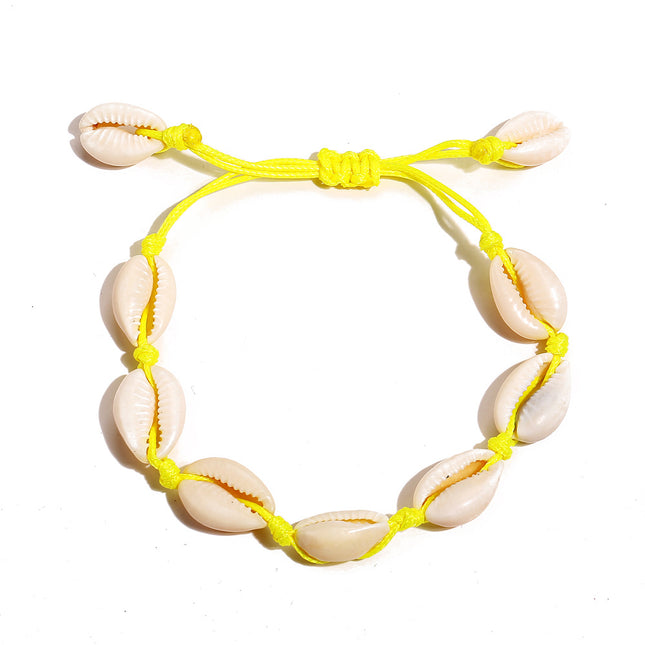 Sea Ocean Cowrie Shell Strings Braided Bracelet