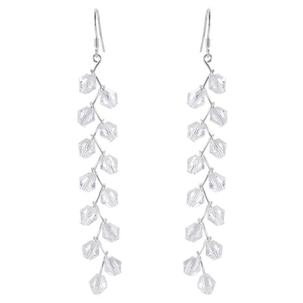 Crystal Glass Beads Long Earring