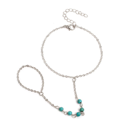 Simple Turquoise Handmade Beaded Bracelet