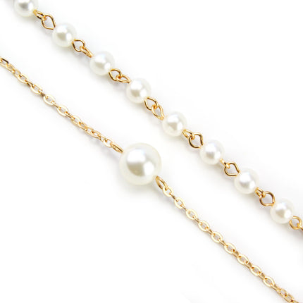 Layer Chain Pearls Necklace