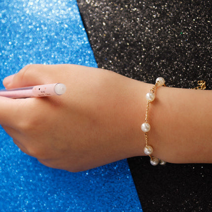 Pearl Beaded Chain Bracelet