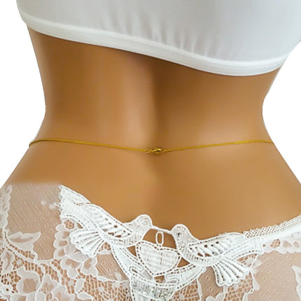 Single Layer Shell Bead Waist Chain