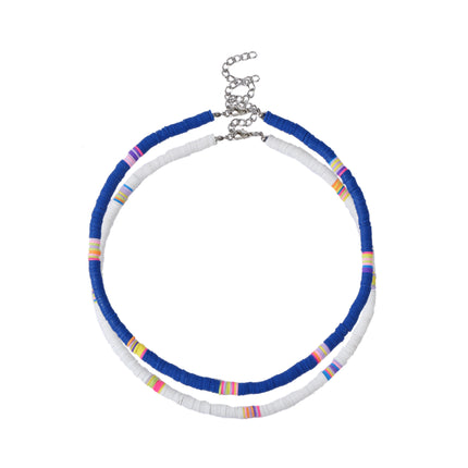 Bohemian Colorful Polymer Clay Disc Beads Necklace