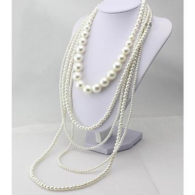 Multi-layer Pearl Women's Necklace Long Sweater Chain Accessories - FASHION SHEGOODS LLC