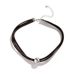 Imitation Rhodium Color - Single Layer / Necklace
