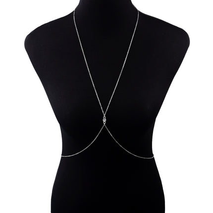Women Sexy Body Chain Rhinestone Crystal Summer Beach Harness Jewelry