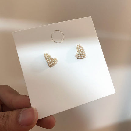 Heart Pearl Earrings - FASHION SHEGOODS LLC
