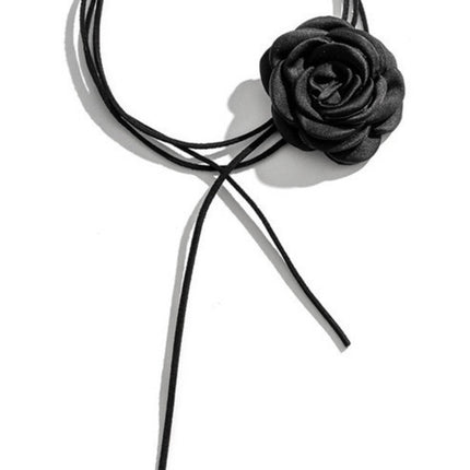 Creative Handmade Rose Flower Necklaces Long Wax Rope