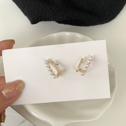 Crystal Pearl Earrings for Women