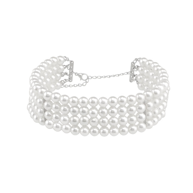 Handmade Beaded Multi Layer Pearl Necklace Statement - FASHION SHEGOODS LLC