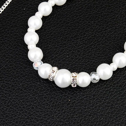 long pearl pendant fringe necklace back body chain