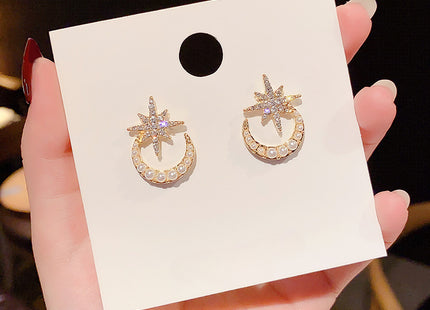 Moon Star Earrings Stud Earrings for Women