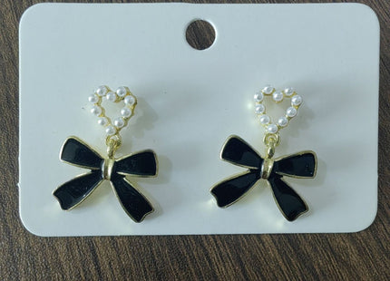 Vintage White Pearl Love Heart Stud Earrings