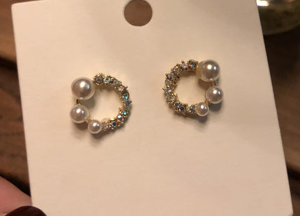 Imitate Pearl Flower Earrings