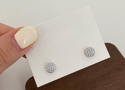 Geometric Round Full Rhinestone Earrings