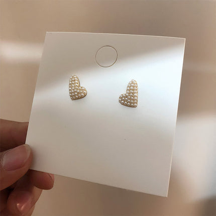 Heart Pearl Earrings - FASHION SHEGOODS LLC