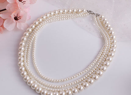 Handmade Beaded Necklace Jewelry Round Pearl Necklace