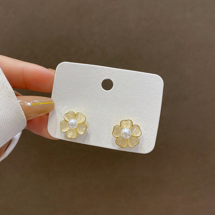 Opals Flowers Pearl Earrings - FASHION SHEGOODS LLC