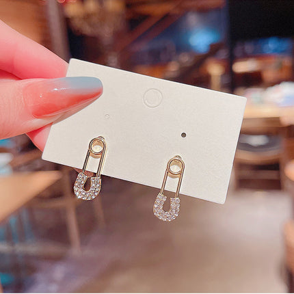 Fashion Rhinestone Pin Earrings