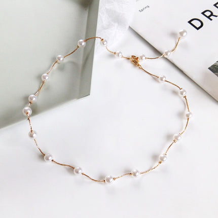 Pearl Strand Chain Necklace