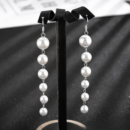 Imitation Pearl Pendant Dangle Drop Earrings