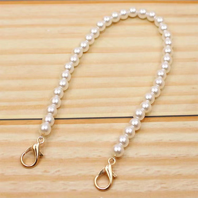Lady Hand Bag Chain Bags White Pearl Chain