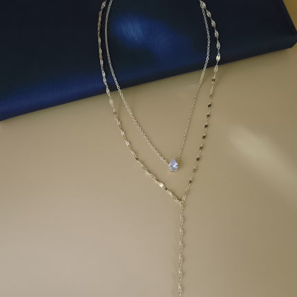 Double Layered Choker Necklace Women Sexy Tassel