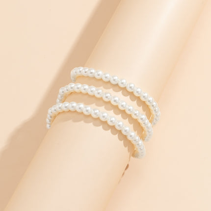Imitation Pearl Beaded Tassel Anklet Jewelry