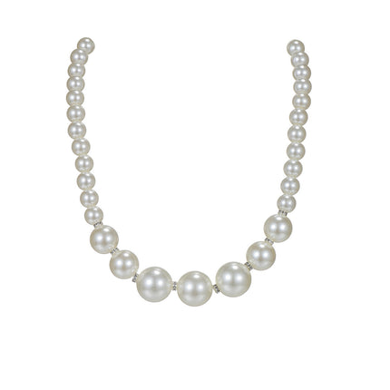 Large White Pearl Women Wedding Party Jewelry Set