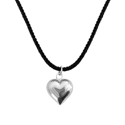 Goth Love Heart Pendant Necklace for Women