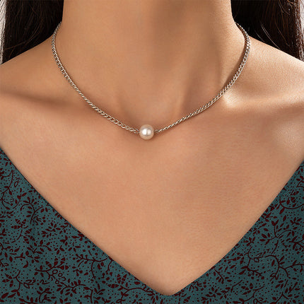 Custom Fashion Jewelry Pearl Chain Necklace