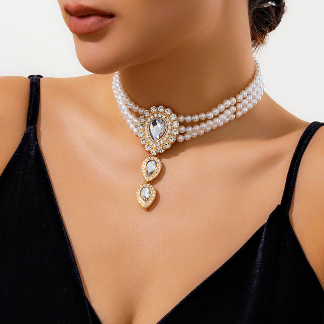 Pearl Necklace and Bracelet Set Pearl Jewelry for Bride Jewelry
