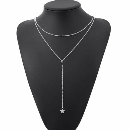 Layer Chain star pendant necklace