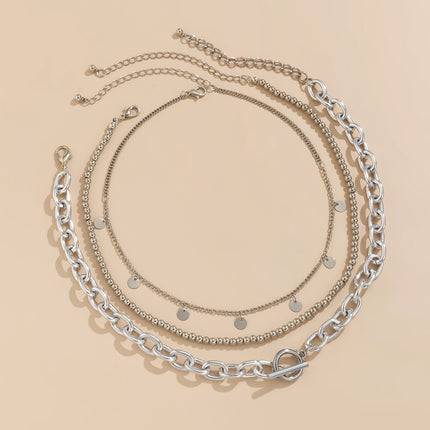 Multi Layer Tassel Chain Necklace Set - FASHION SHEGOODS LLC