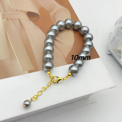 Glass Pearl Bracelet Woman Magnet Clasp
