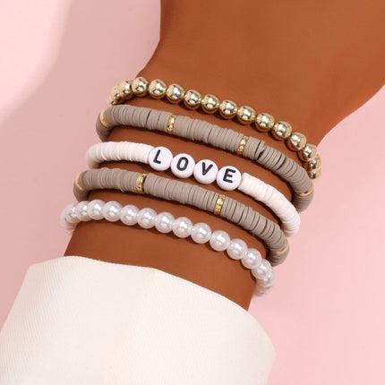 Bohemian Colorful Elastic Beaded Bracelet for Women