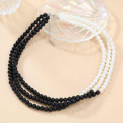 Multi Layered Pearl Necklace Elegant Banquet Bride - FASHION SHEGOODS LLC