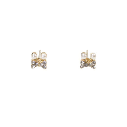 Sweet Crystal Pearl Studs Earring