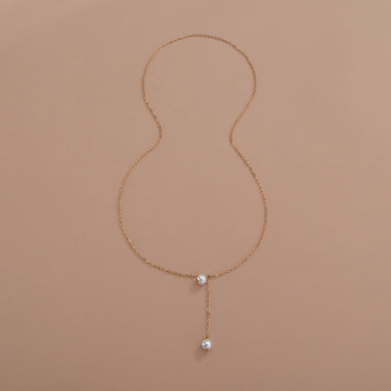 Pearl Pendant Chain Necklace
