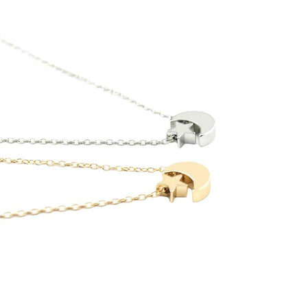 Simple Moon Pendant Necklace