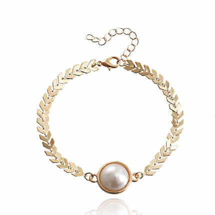 Wheat Chain Pearl Bracelets