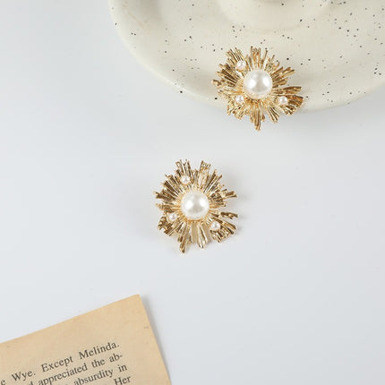 Irregular Pearl Flower Earrings - FASHION SHEGOODS LLC