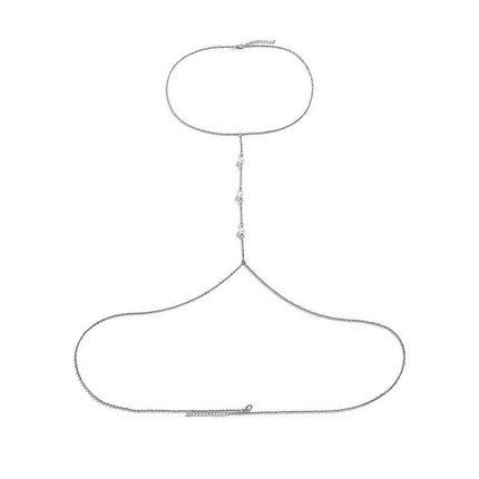 Sexy Metallic Pearl Body Chain