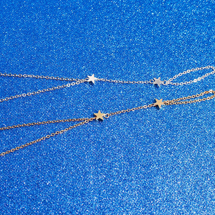 Star Charm Slave Bracelet With Ring