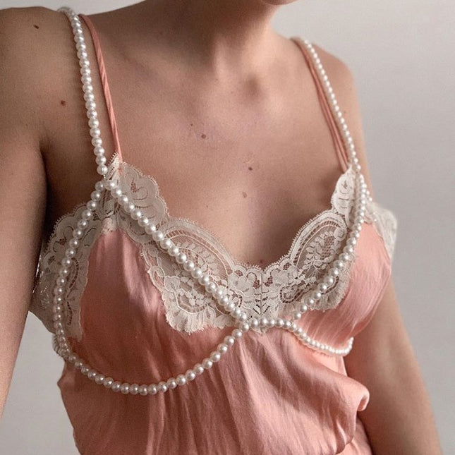 Beaded Body Chain Pearl Bikini Chain